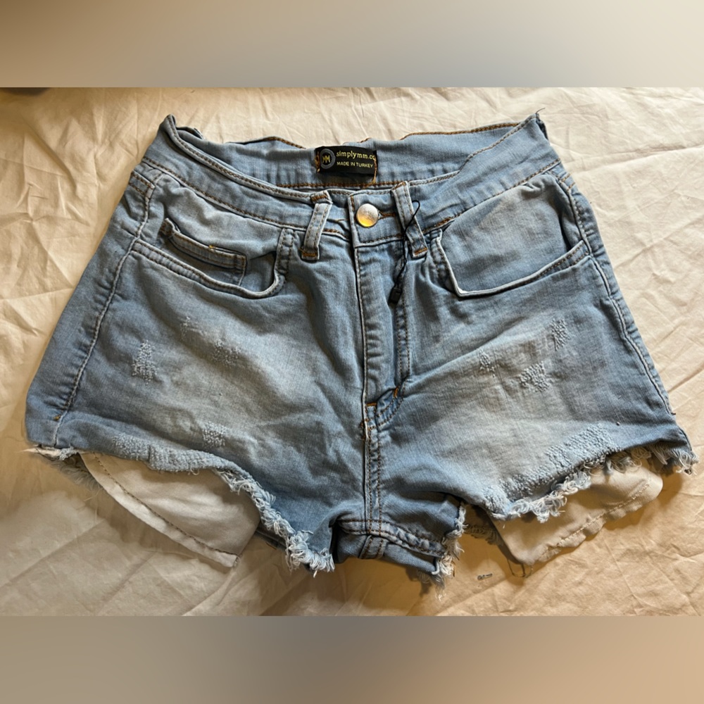 Simply Stretchy Soft Light Wash Jean Shorts
